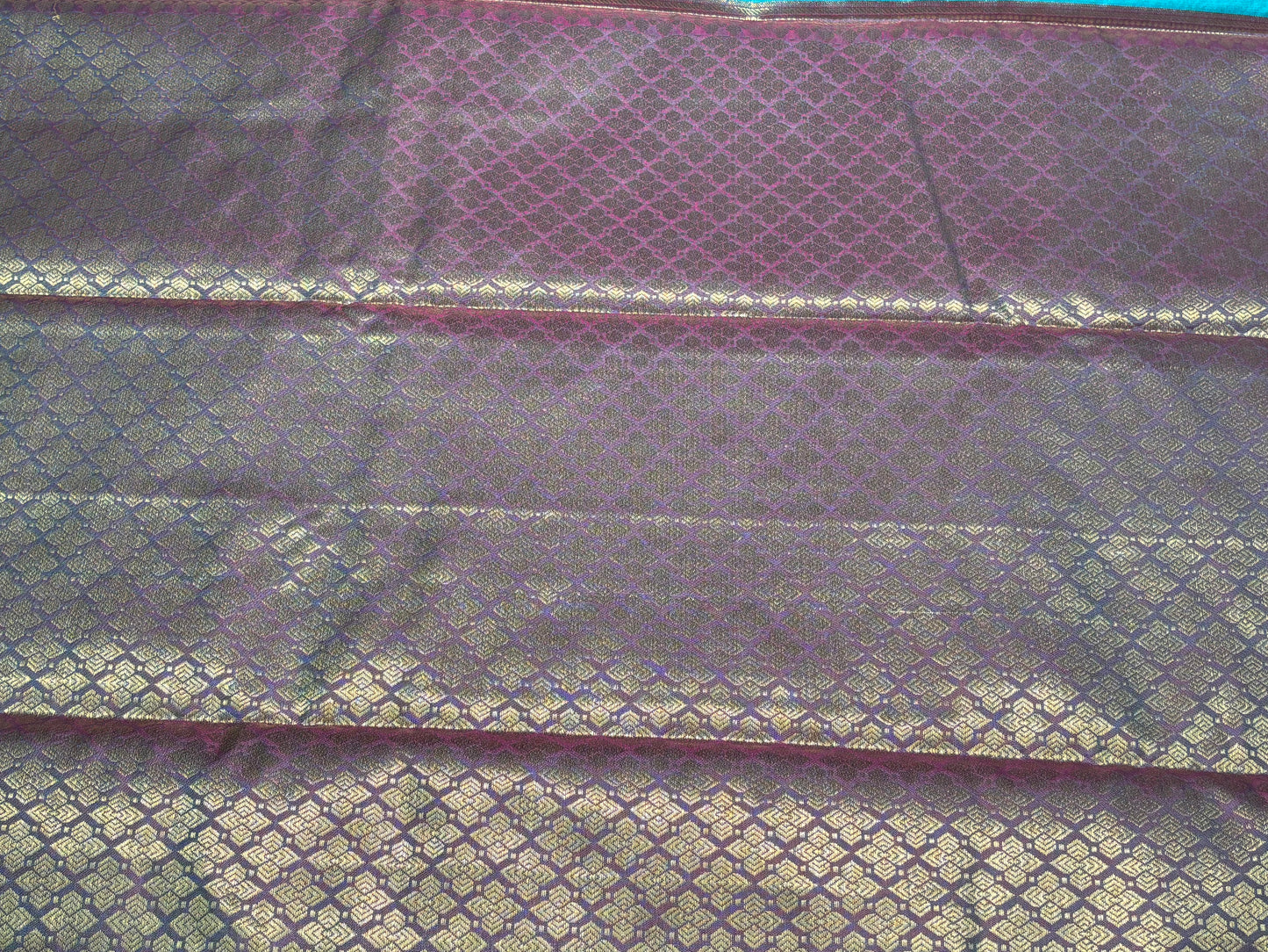 SKY BLUE PINK BANARASI SEMI SILK SAREE