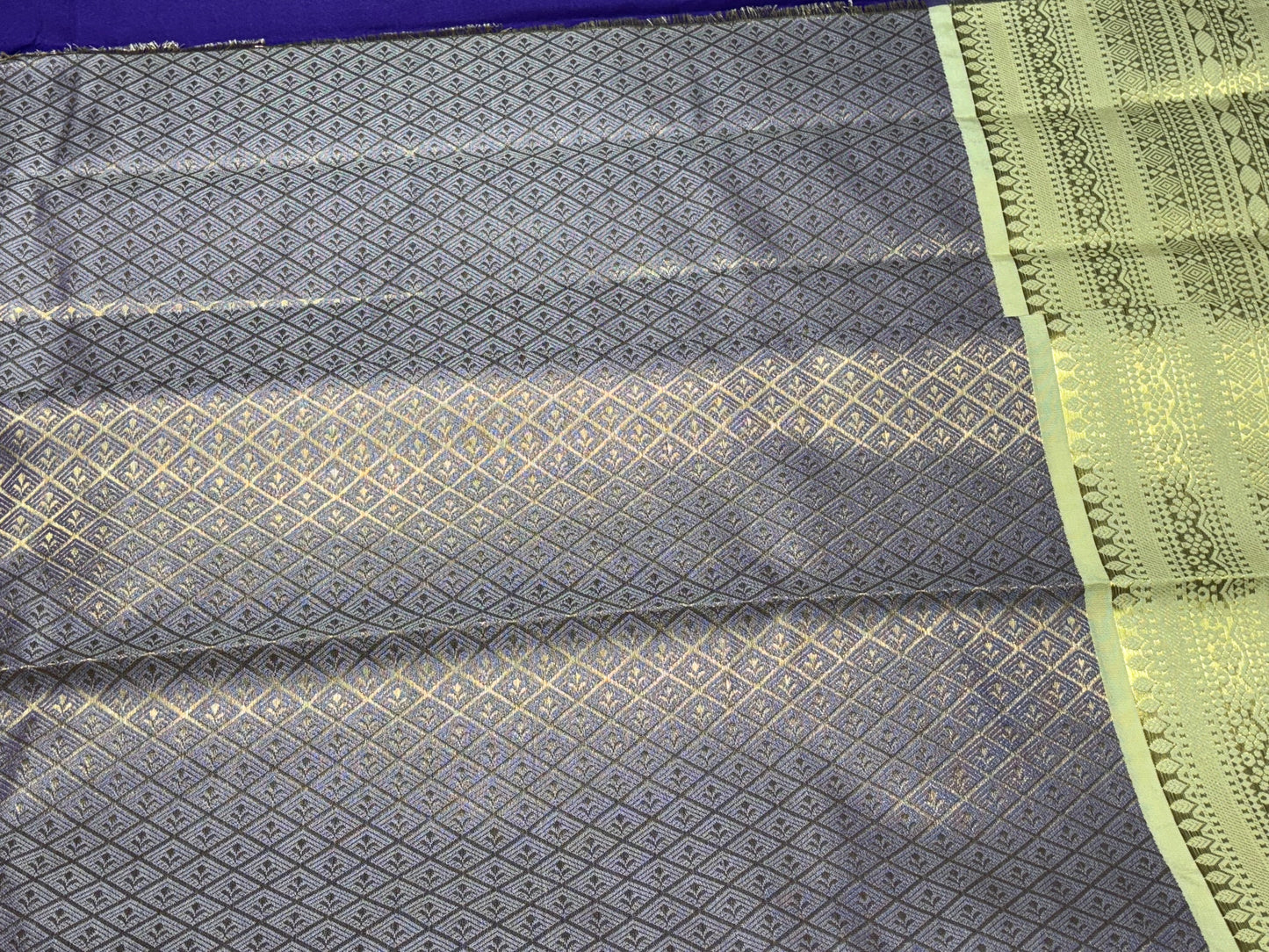 BLUE KANCHI SEMI SILK SAREE