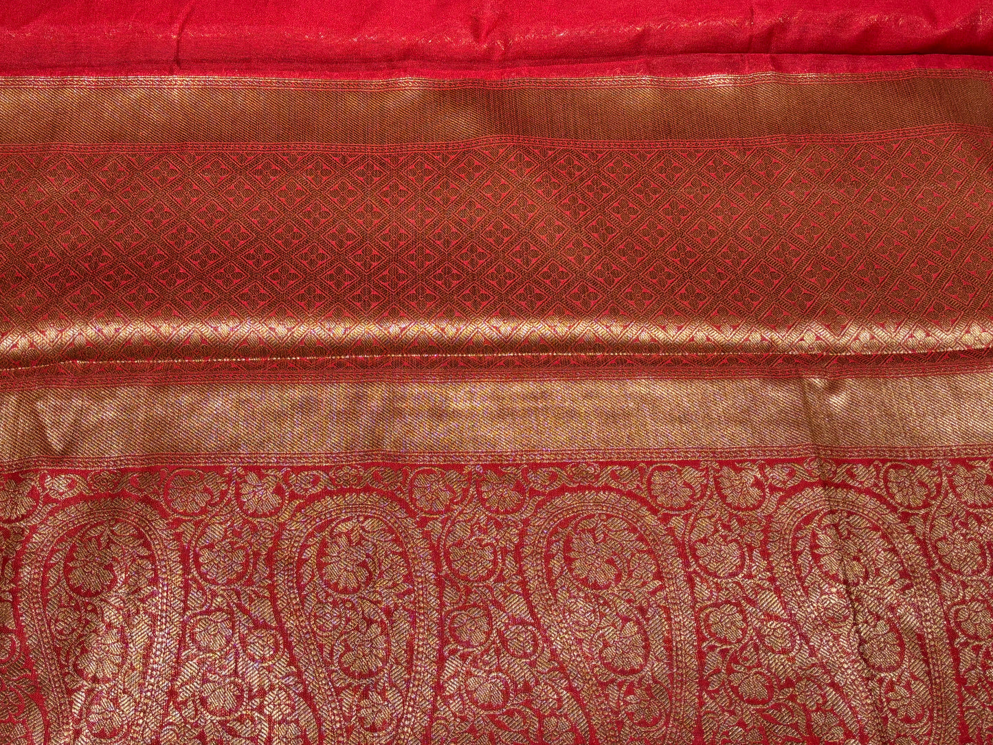 NAVYBLUE RED BANARASI SAREE