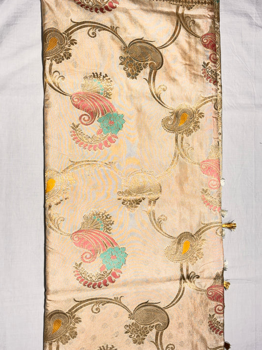 CREAM (BEIGE) DOLA SILK SAREE