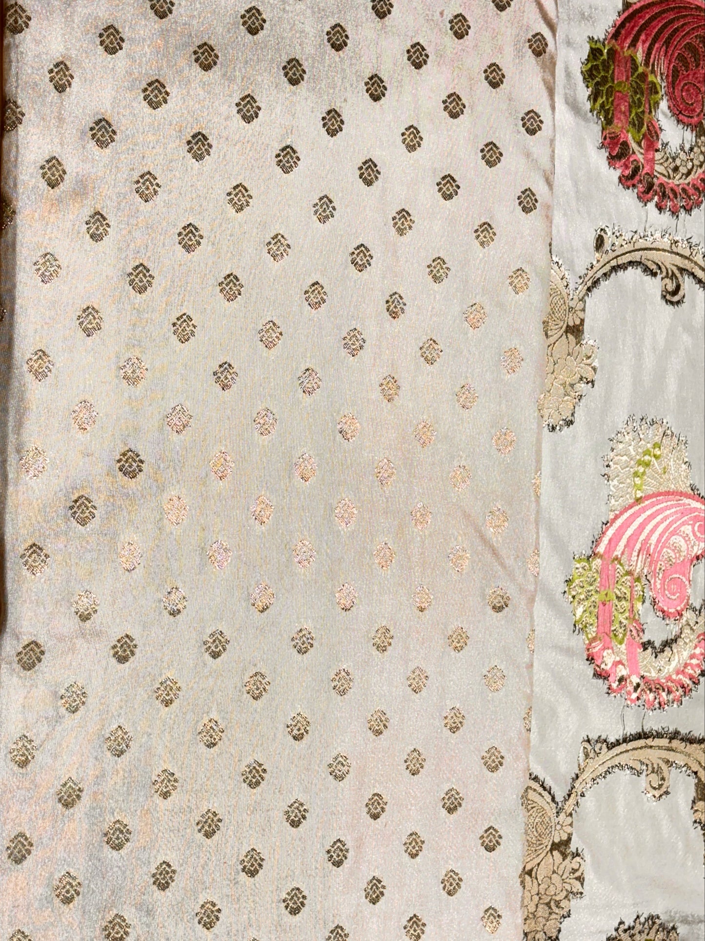 CREAM (BEIGE) DOLA SILK SAREE