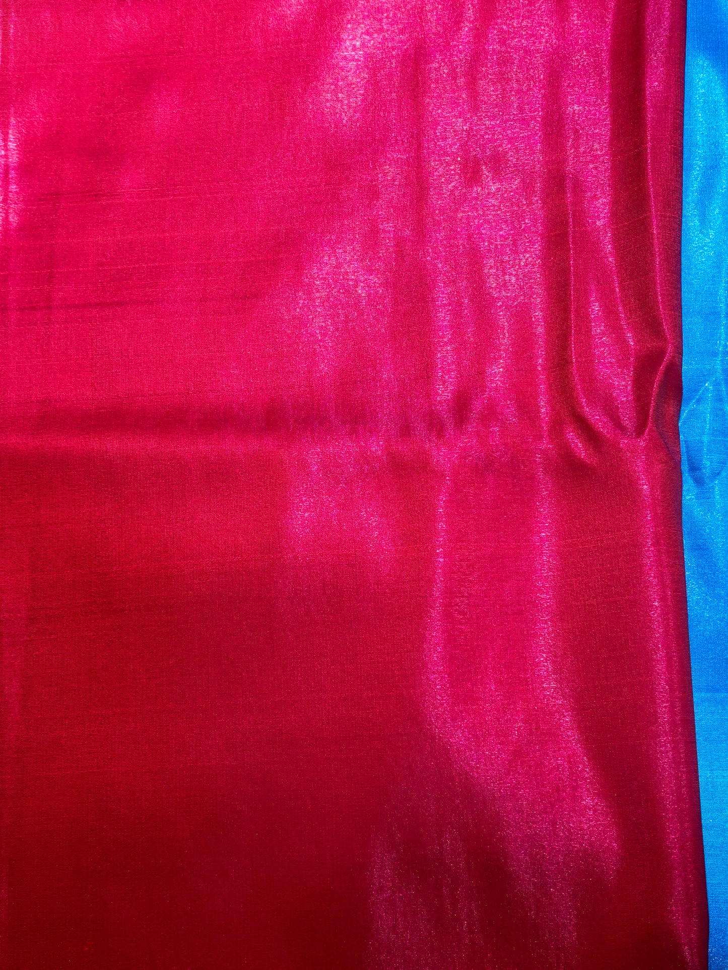 BLUE PINK BANARASI SEMI SILK SAREE