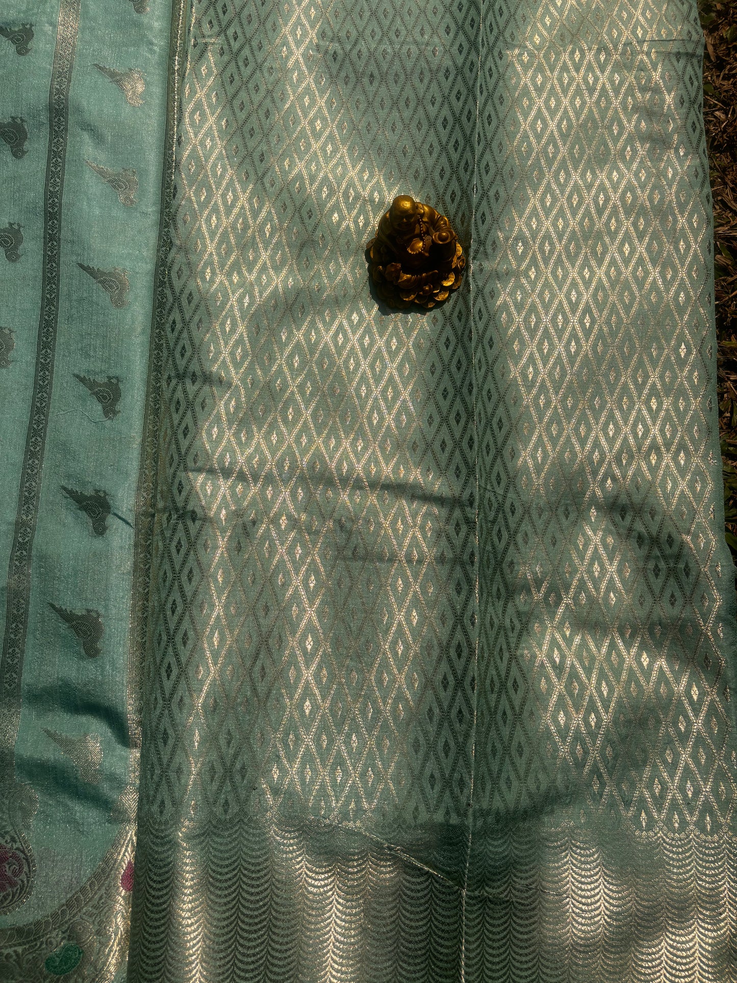 CLASSIC GREEN CHINIYA SILK SAREE