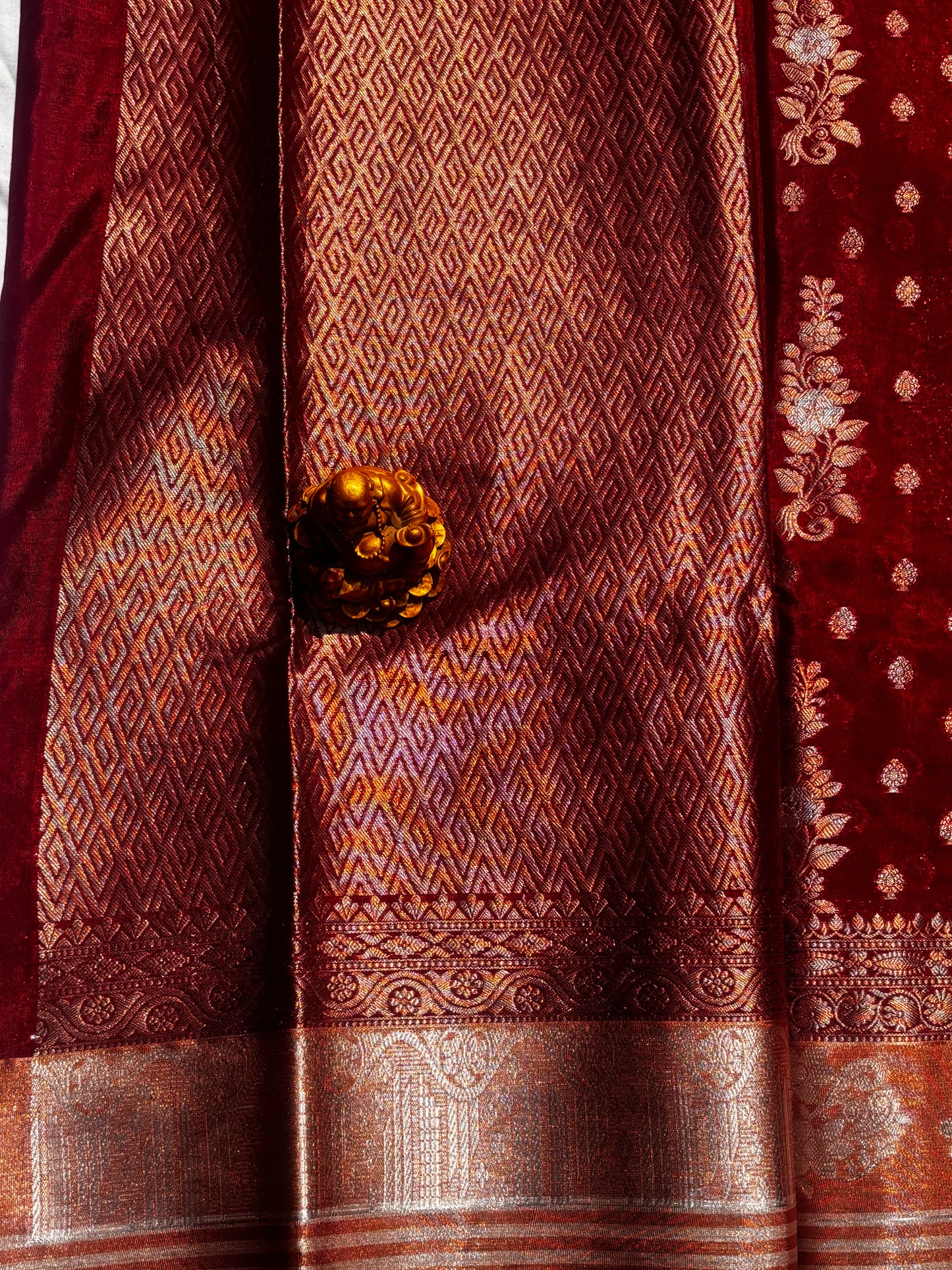 MAROON BROWN WARM SILK SAREE