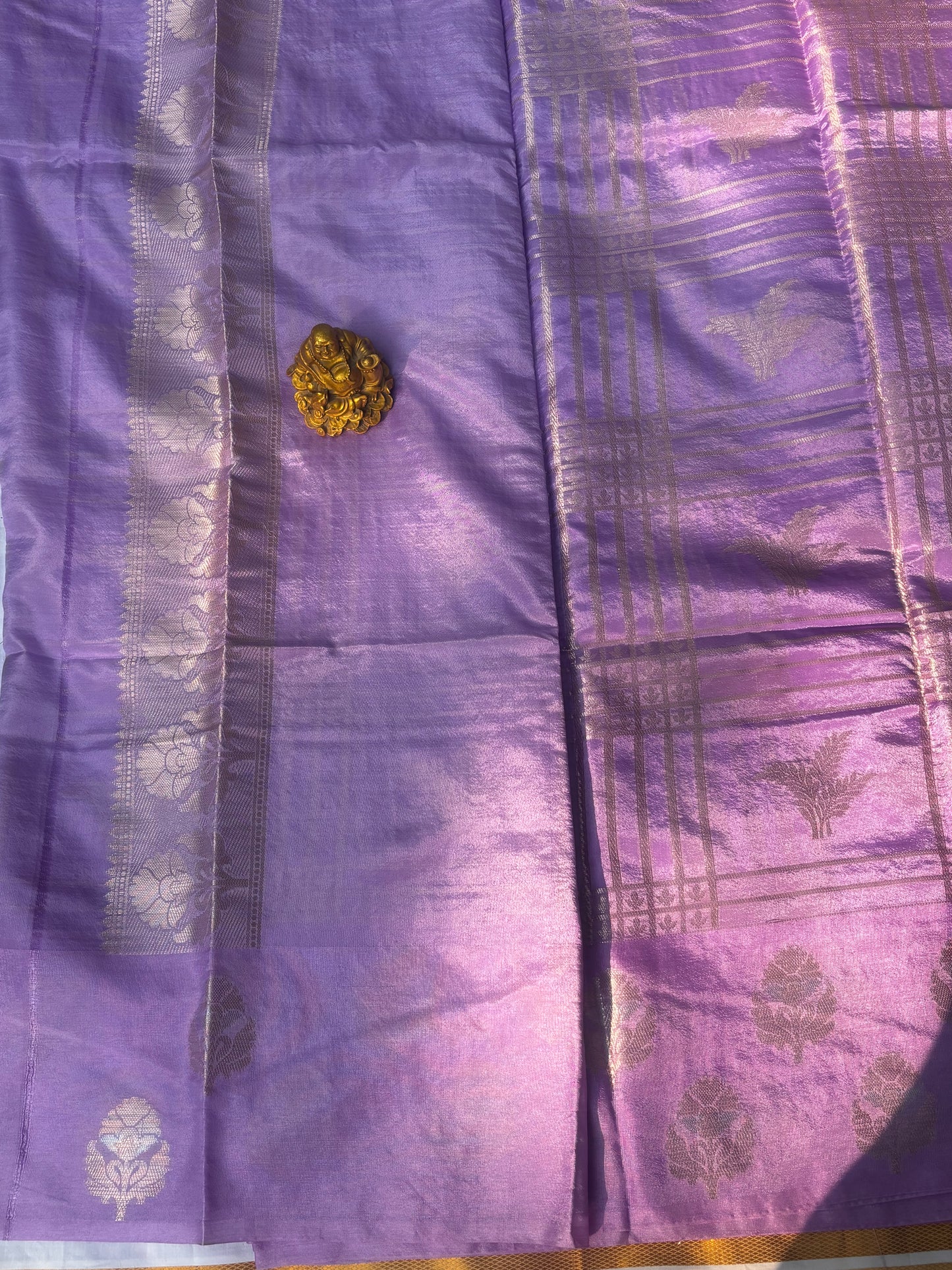 VIOLET CHINIYA SILK CHECKS SAREE