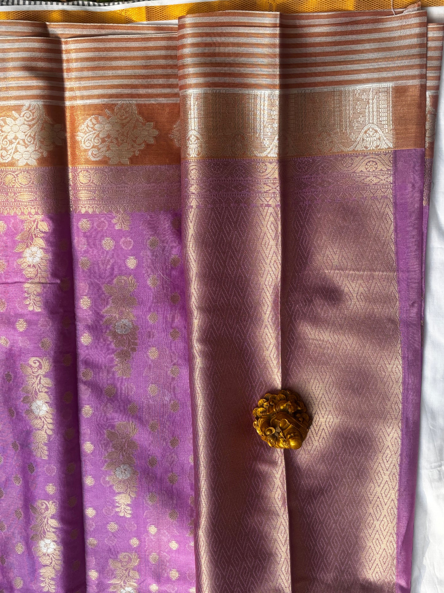 VIOLET BROWN WARM SILK SAREE