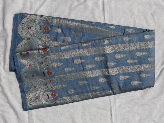 GREY CHINIYA SILK SAREE