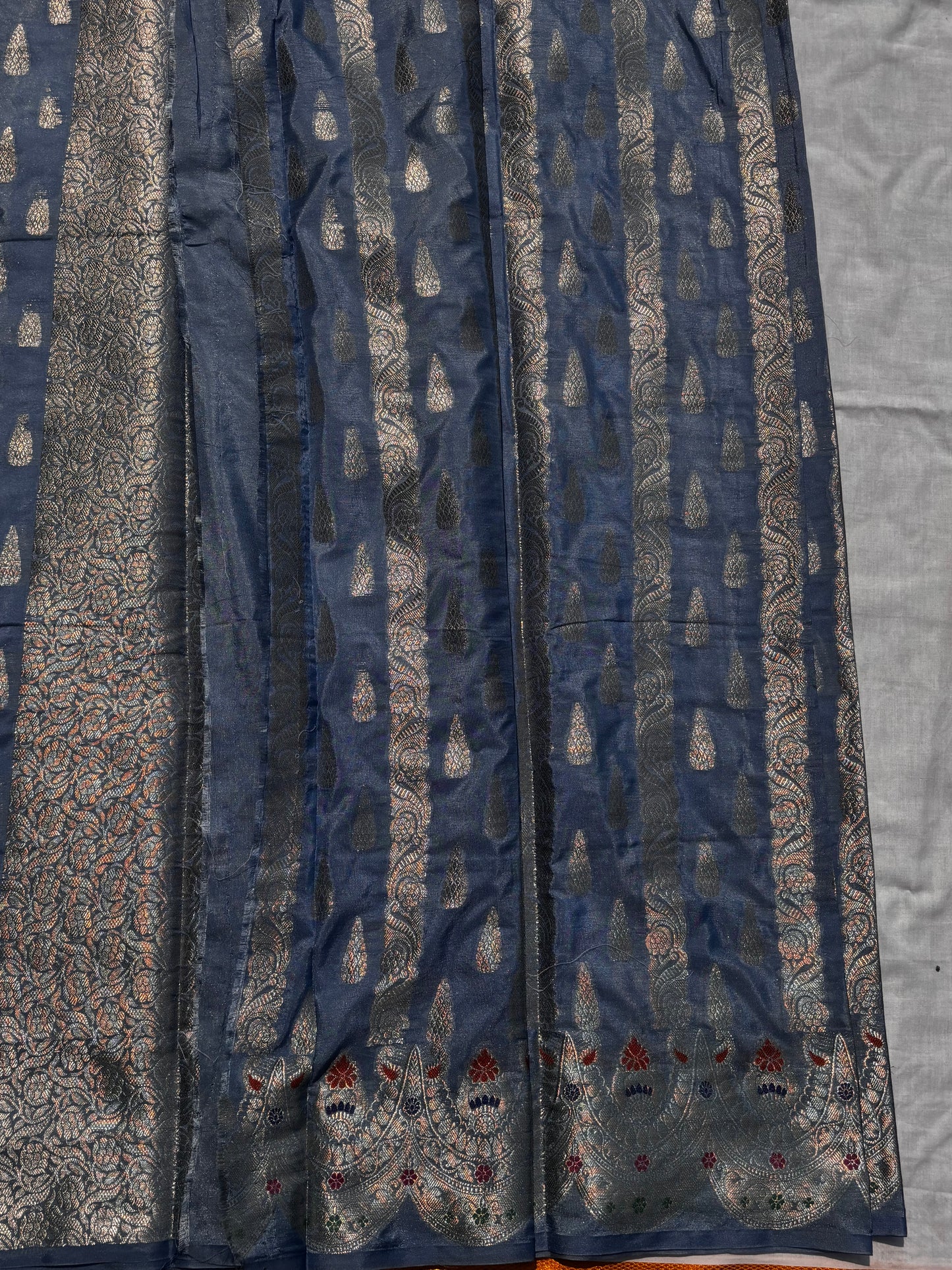 GREY CHINIYA SILK SAREE