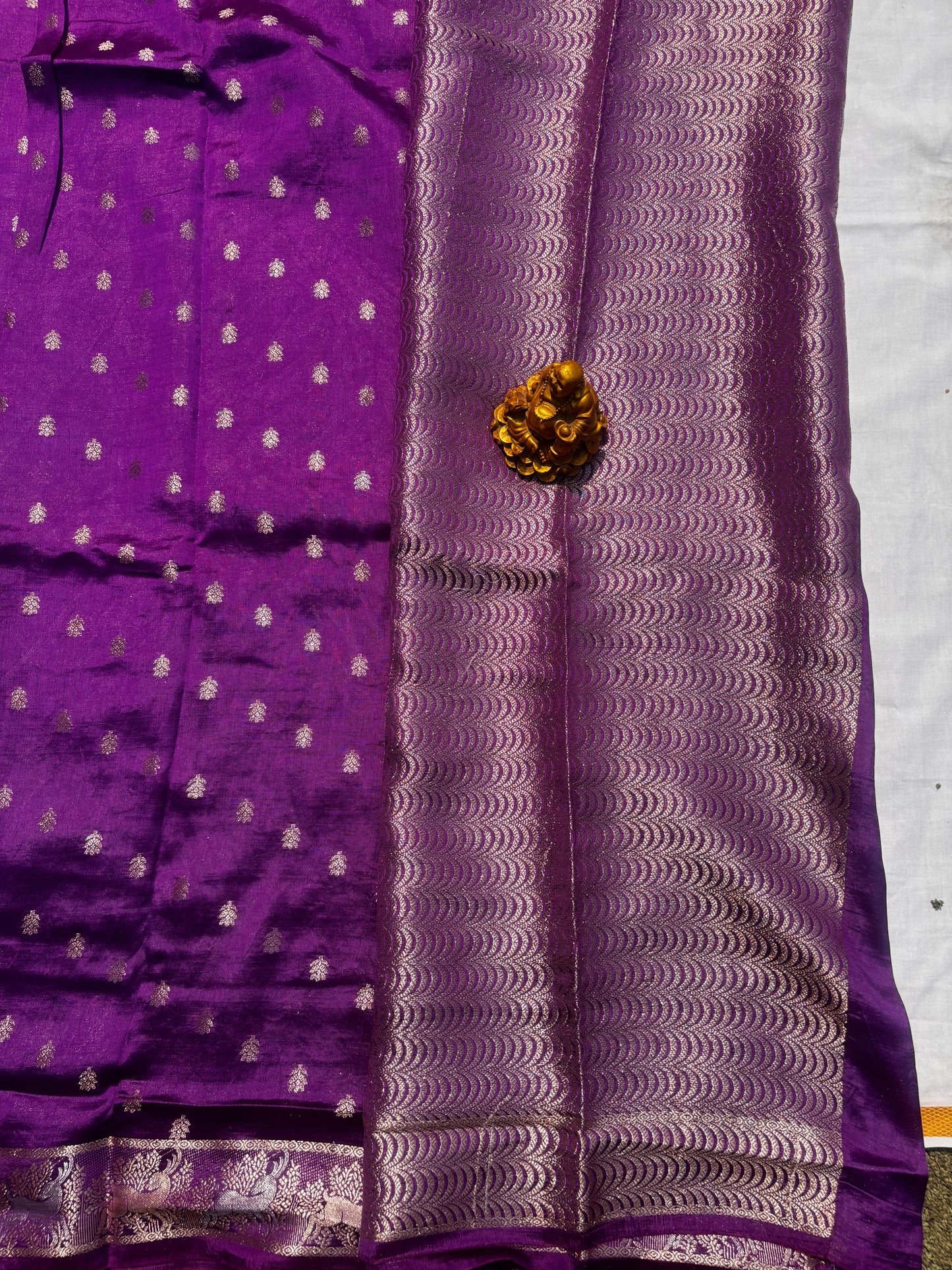 PURPLE CHINIYA SILK SAREE