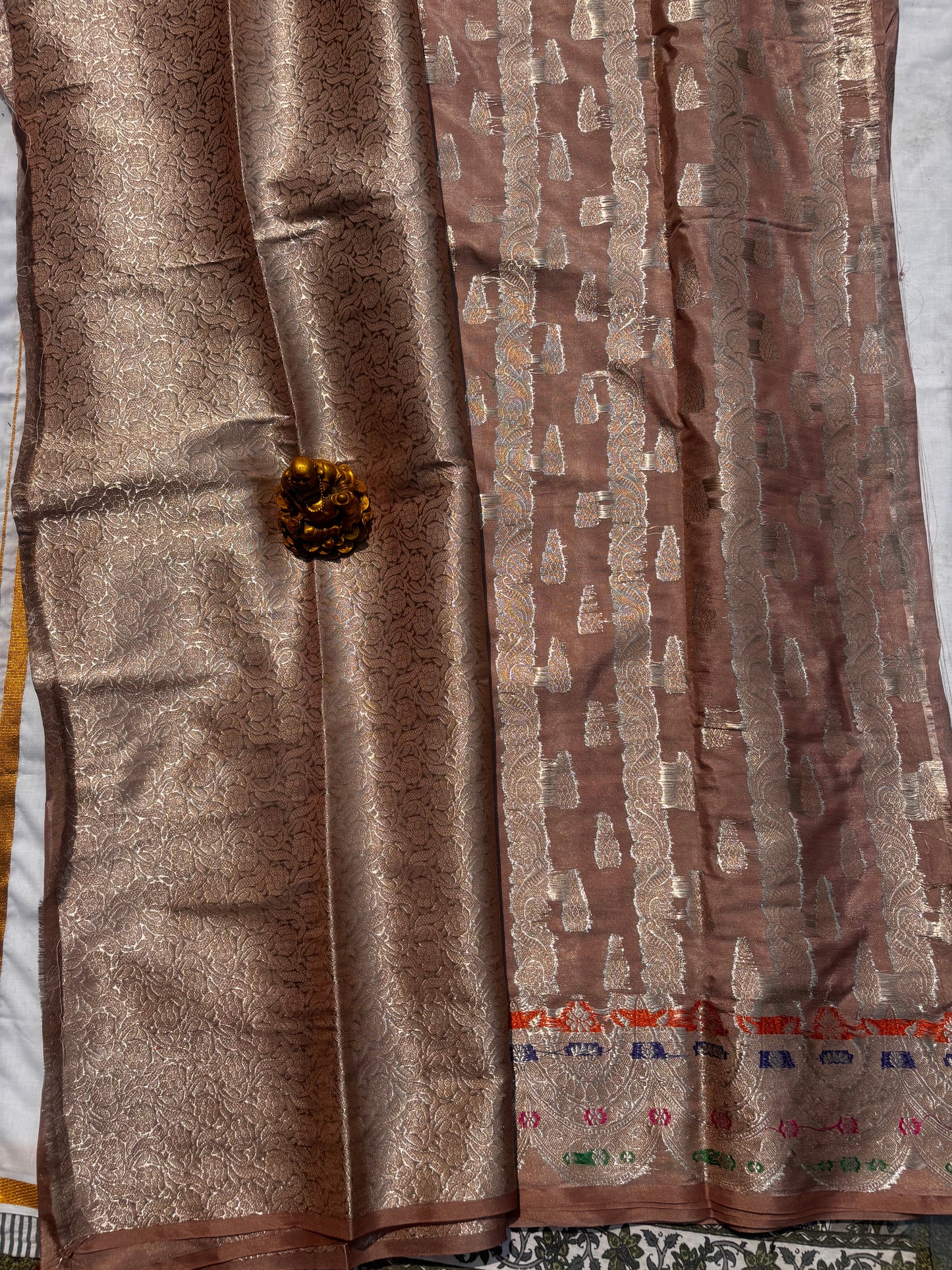 BROWN CHINIYA SILK SAREE
