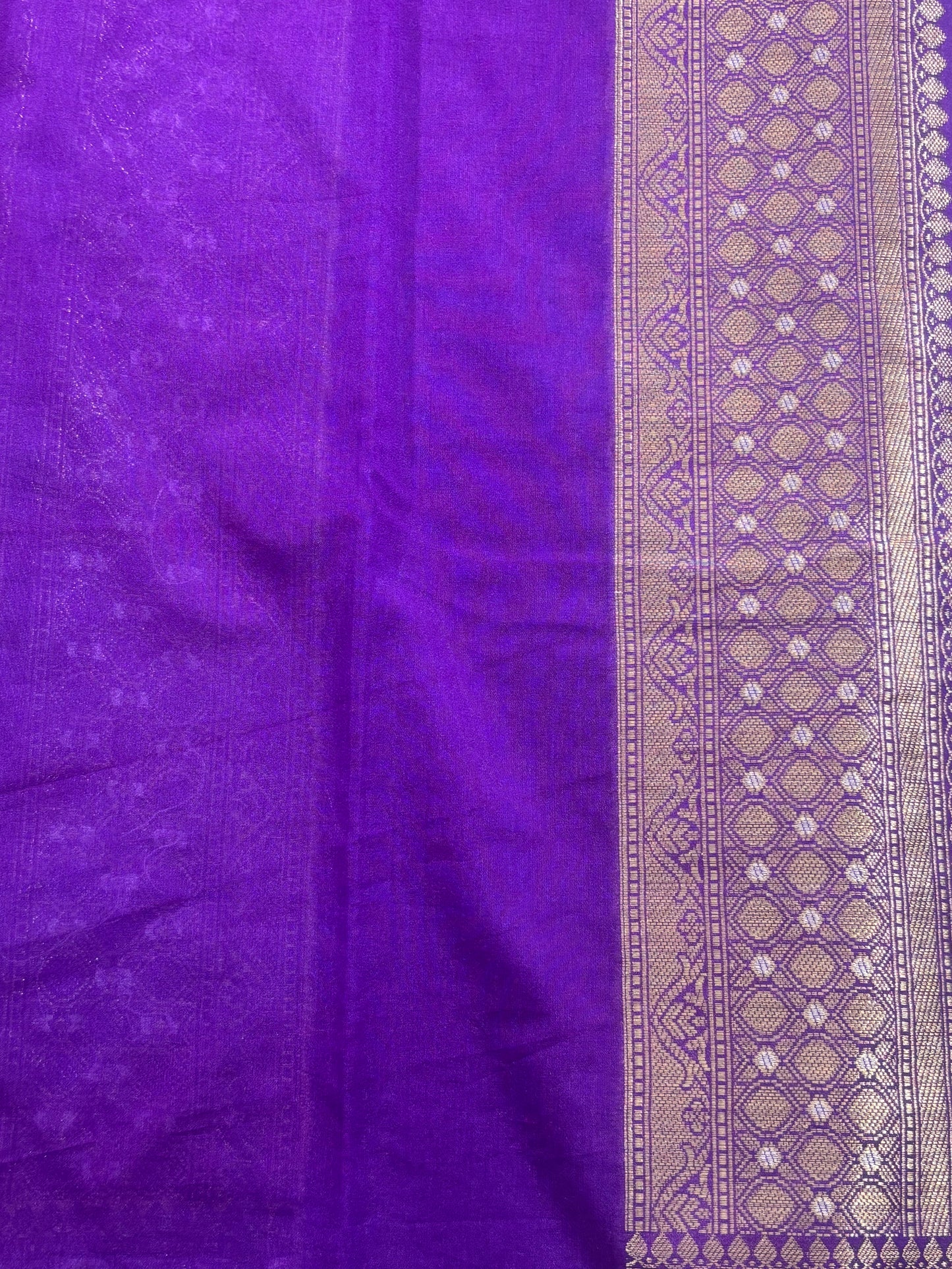purple Banarasi Silk Saree