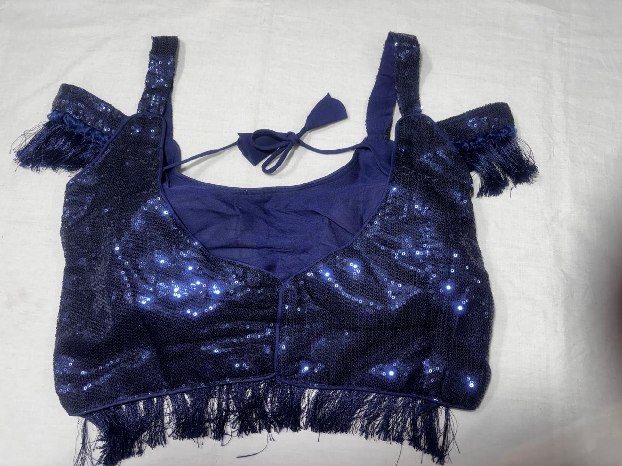 NAVY BLUE ZARA BOLLYWOOD BLOUSE