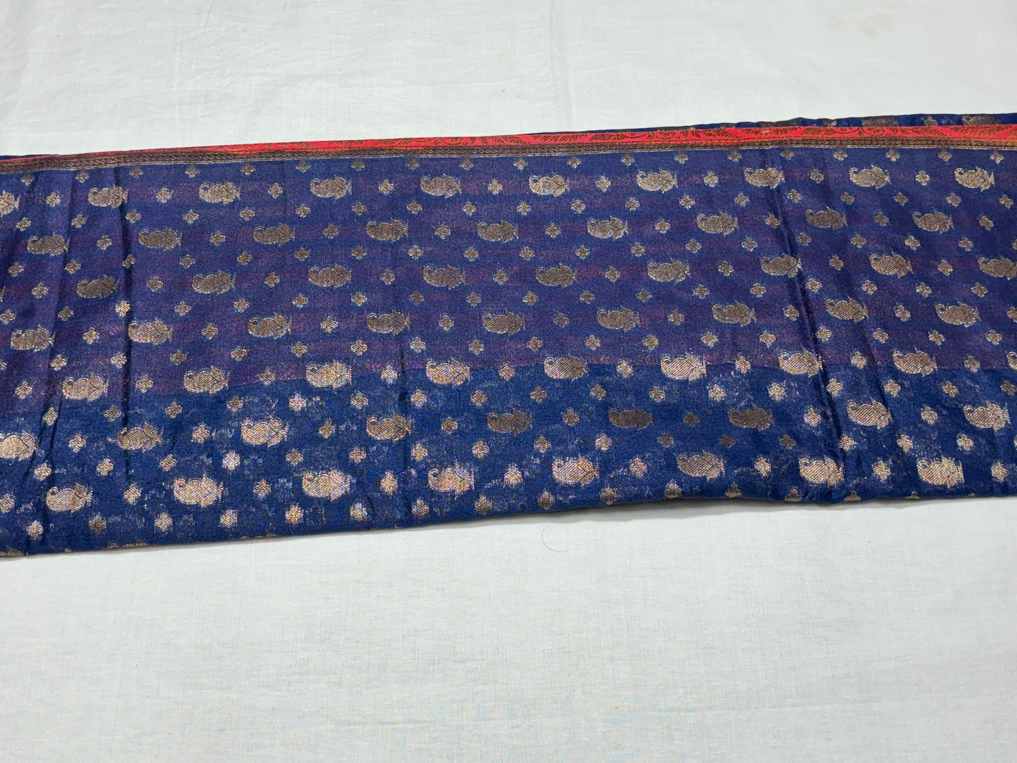 NAVYBLUE RED BANARASI SAREE
