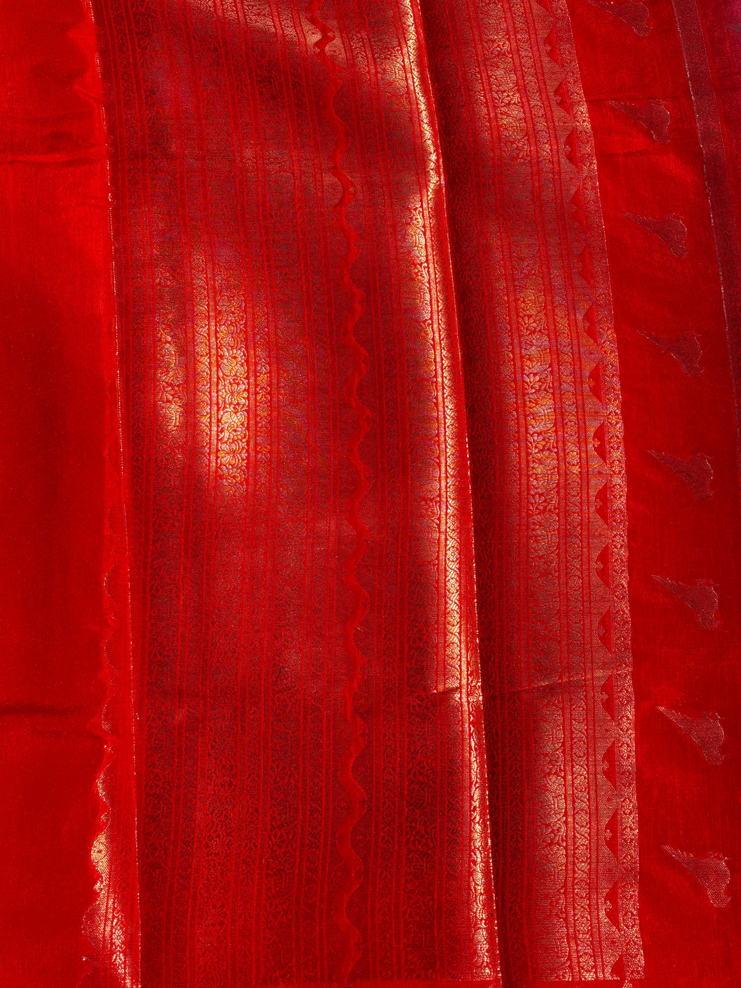 RED CHINIYA SILK SAREE