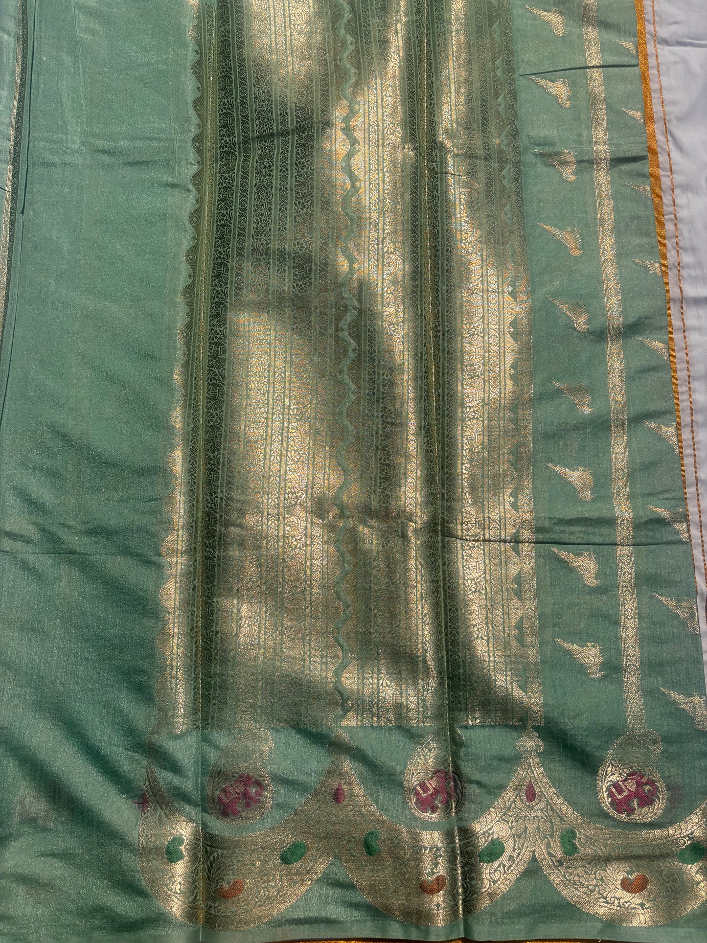 CLASSIC GREEN CHINIYA SILK SAREE