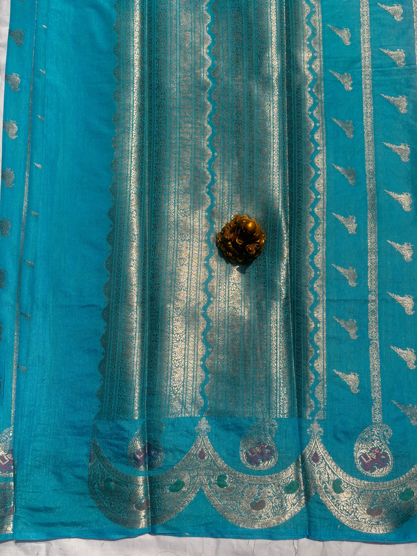 SKY BLUE CHINIYA SILK SAREE