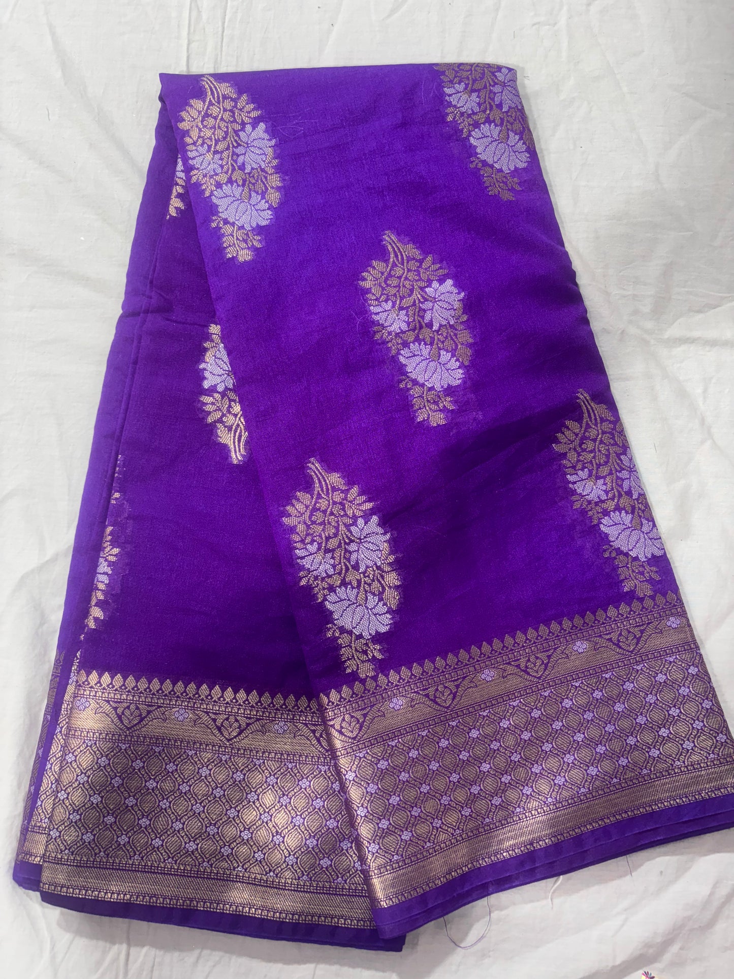 purple Banarasi  Silk Saree