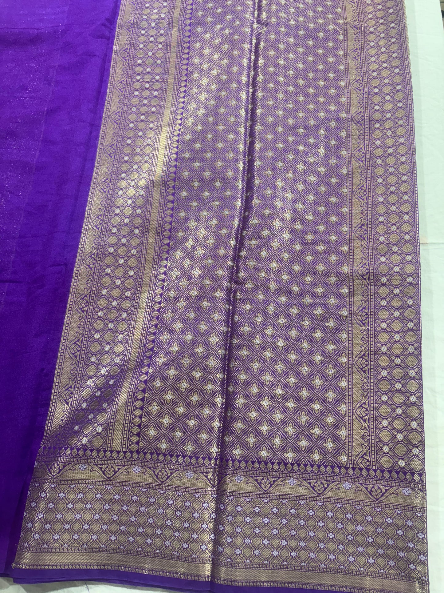 purple Banarasi  Silk Saree