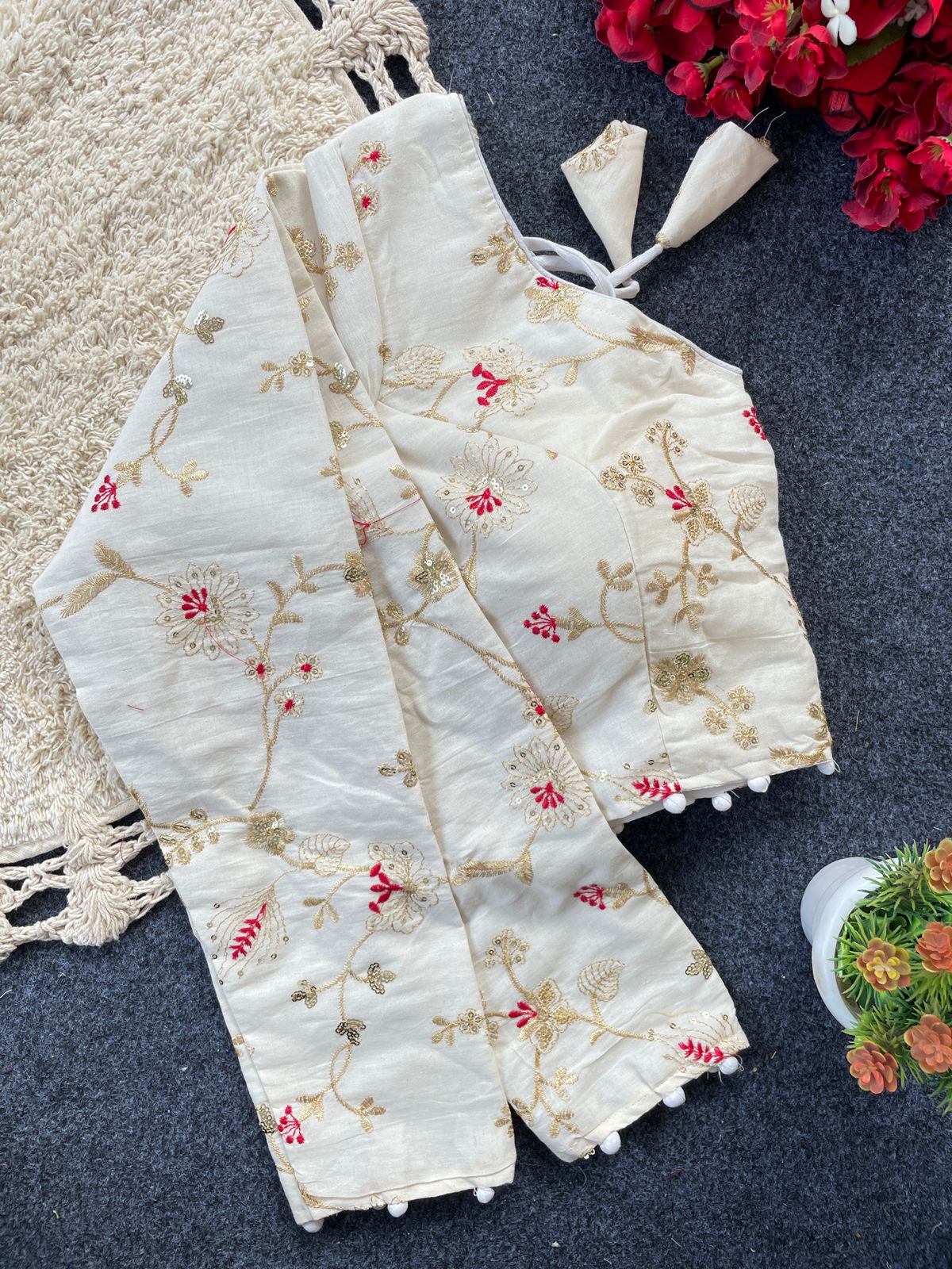 HALFWHITE PURE KHADI COTTON BLOUSE