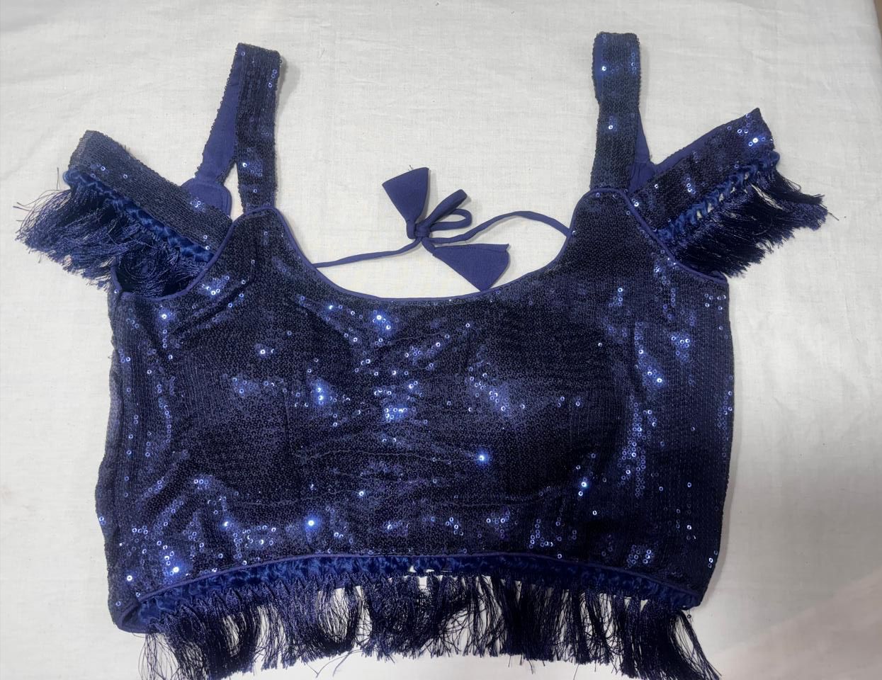 NAVY BLUE ZARA BOLLYWOOD BLOUSE